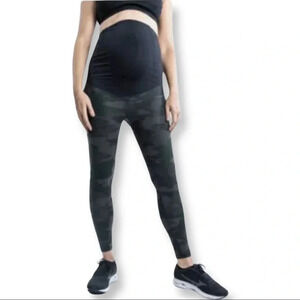 Isabel Maternity Size Small Camouflage Active Legging + Crossover Panel New